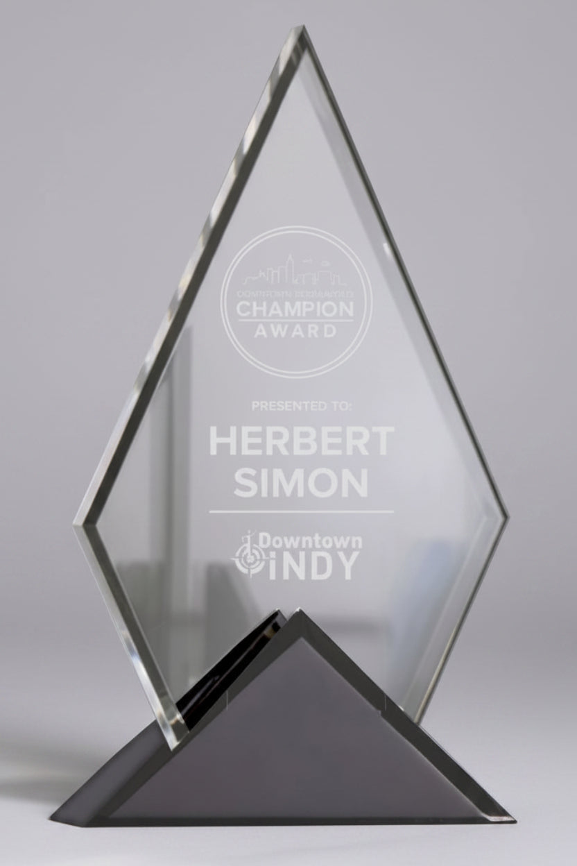 Clear Acrylic Pyramid Award with Triangle Base