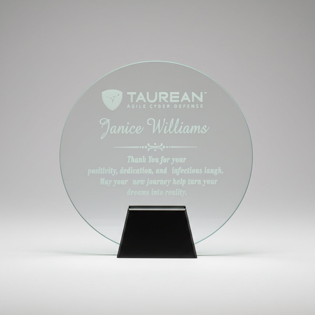Jade Crystal Circle with Chrome Stand