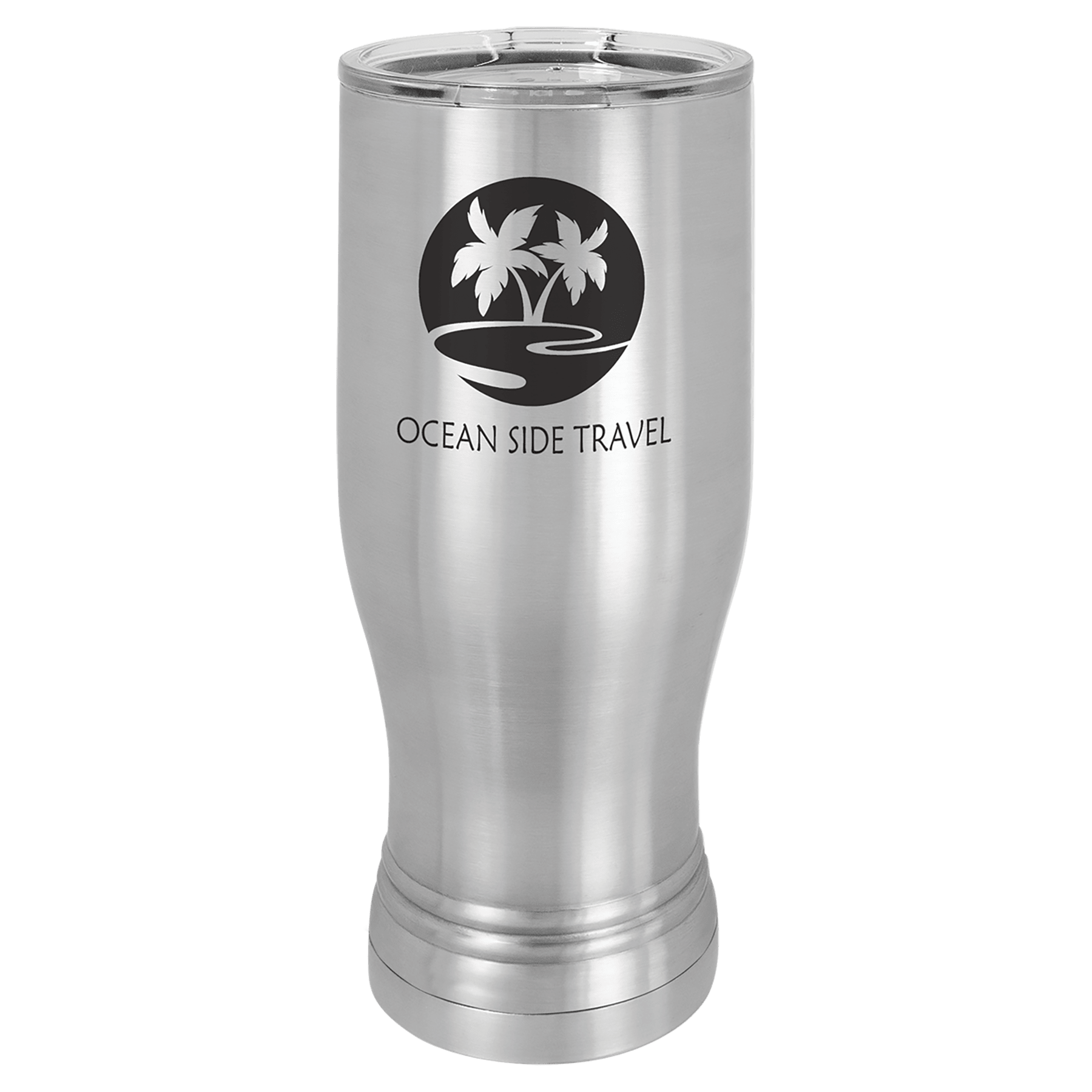 20 oz Stainless Steel Pilsner with Clear Lid