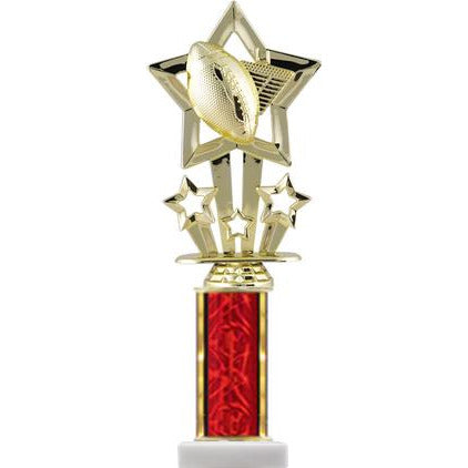 Star Theme Figure and Column Round Trophy