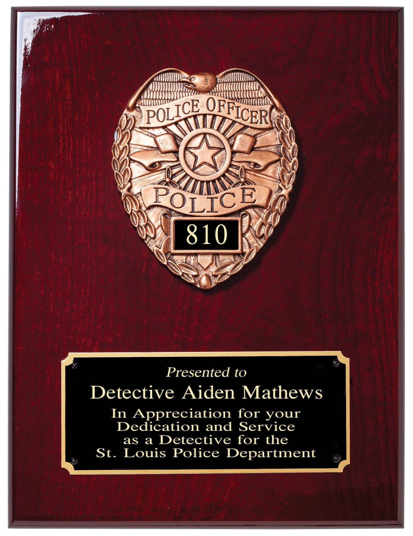 Police Badge Plaque