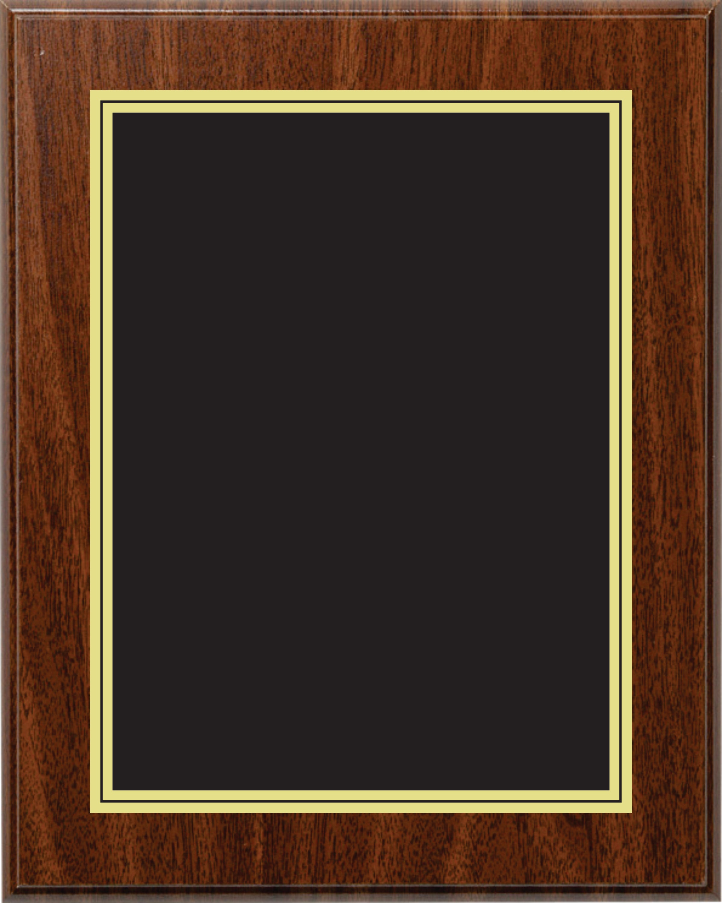 Cherry Finish Press wood plaque with Florentine plate